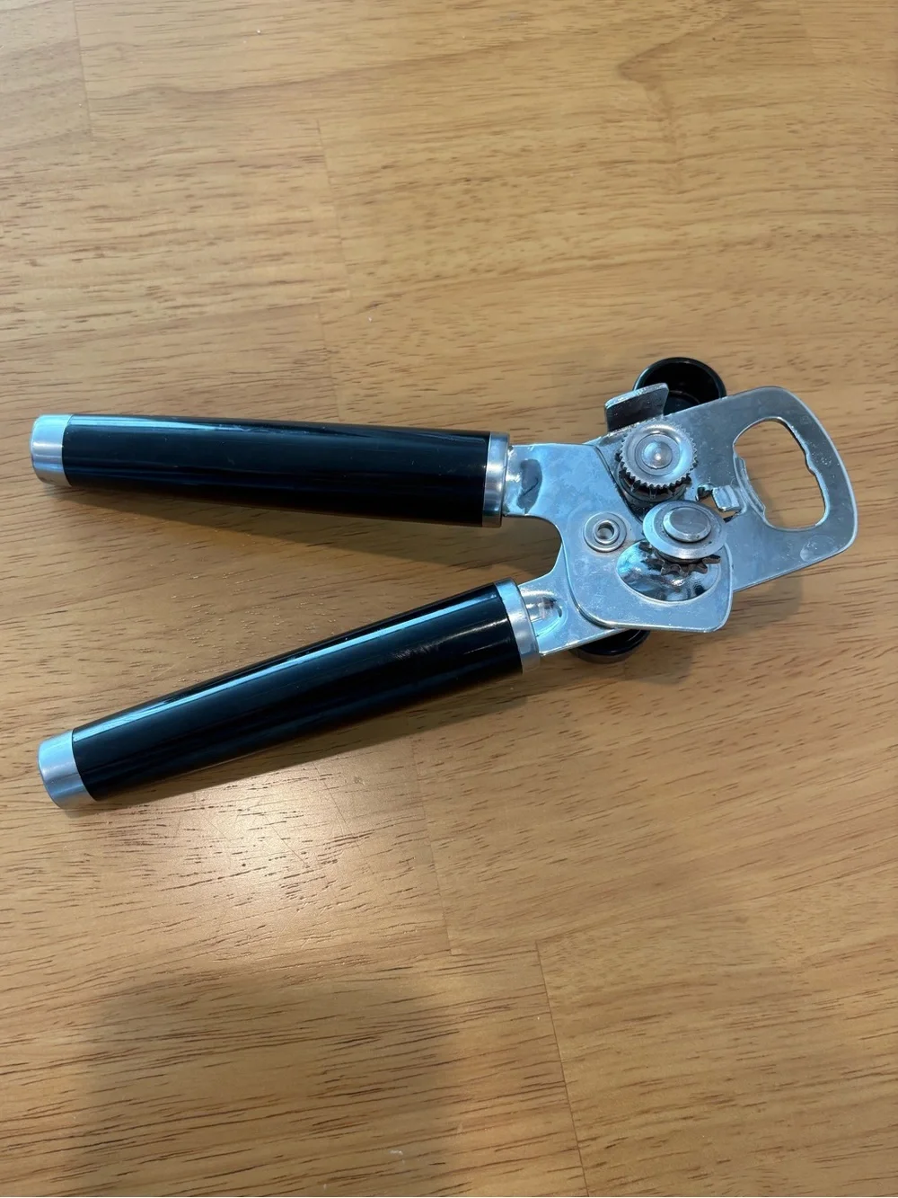 KitchenAid Classic Hard Handle Manual Can Opener | Black + Stainless Steel